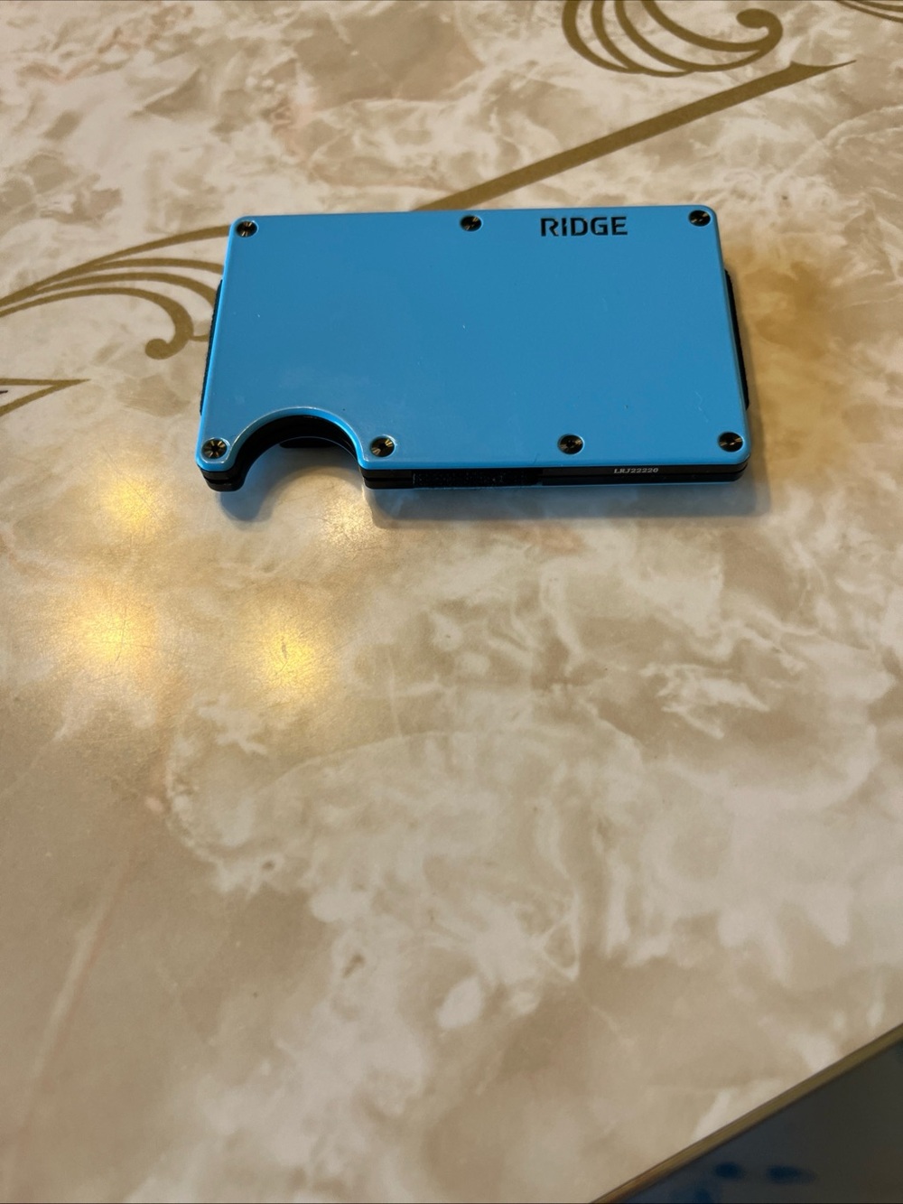 Ridge Blue Aluminum Money Clip Wallet